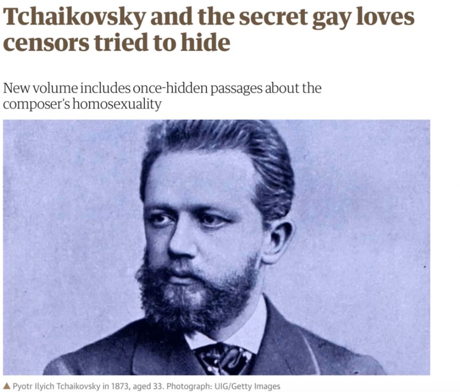 Tchaikovski He was a composer, that hided his sexualityLouis wore a sweater with his name in it.