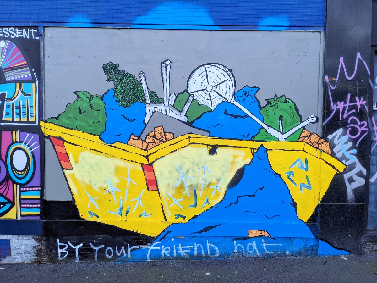 streetartsheff's tweet image. Skip (2020) streetartsheffield.com/gallery/skip #Sheffield #StreetArt #SheffieldIsSuper #GraffitiArt #Castlegate