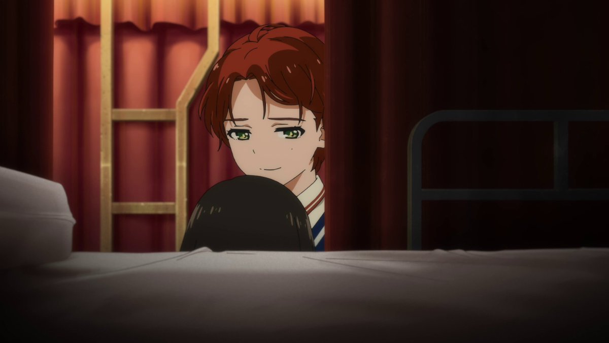 It's evident that the molestation and stress in Miwa's life from her parent had a huge psychological toll. We see her suffocating within the frame in the first two shots before Momoe enters into the boxed space to provide her comfort.