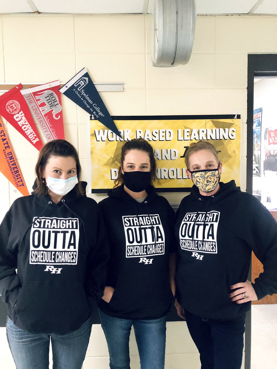 Happy National School Counseling Week! Two photos b/c we jokingly say that getting our bunch together is like herding cats! 🤣 I love my team! It may be chilly out, but thankfully our principal gifted us with these cute hoodies! ❄️💙 #NSCW21