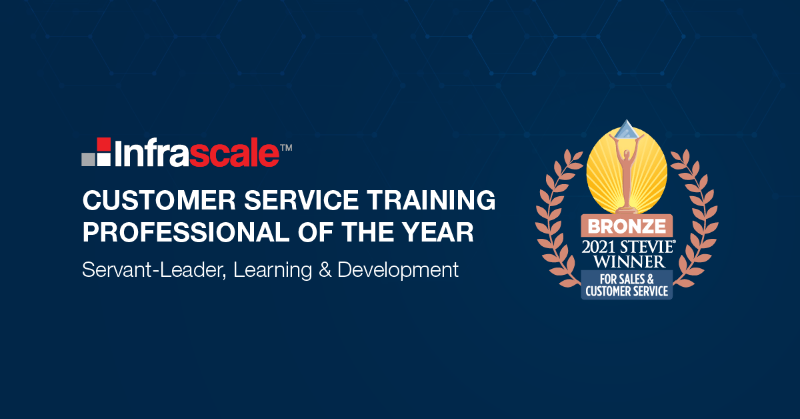 Infrascale's tweet photo. 🏆Congratulations, Michael Lenardson, head of the Infrascale learning &amp; development team on winning @TheStevieAwards Customer Service Training Professional of the Year category! 👏🏼 👏🏼 👏🏼

#Stevies2021