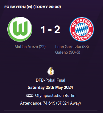 registafm's tweet photo. I hate Bayern Munich so much.
#FM21 #wearthecommunity #footballmanager #fm2021 #bayern #wolfsburg https://t.co/4ZsJI3HhBP
