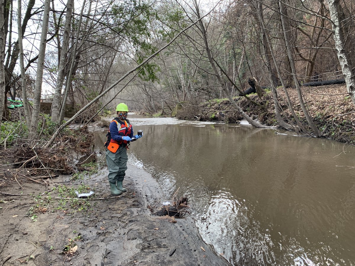 USGS collects data about the contaminants found in water flowing off the burned areas. To do this, geochemists collect sediment samples right after a fire, before the rain, and periodically return for additional sampling to understand how contaminants move through the ecosystem.