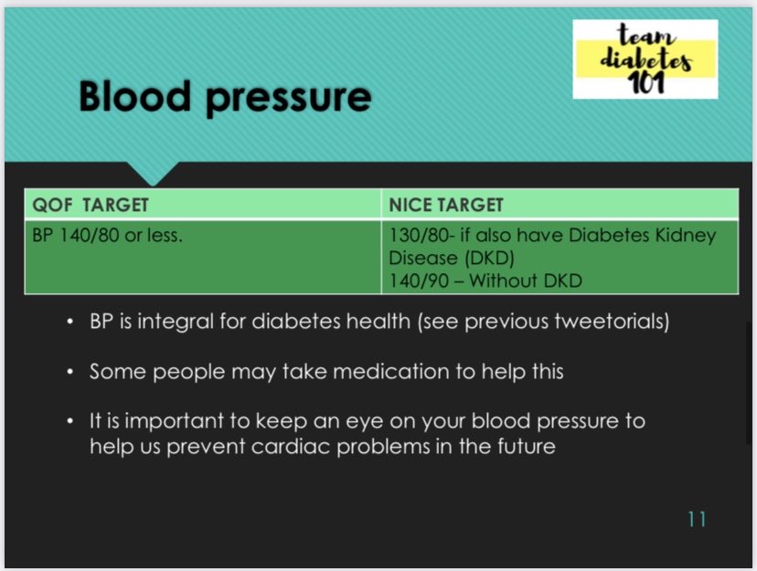 So... first up on our listHbA1c - blood test BP how to do your own BP at home cholesterol For more info - check out our detailed tweetorials here:  https://www.diabetes101.co.uk/tweetorials&nbsp;