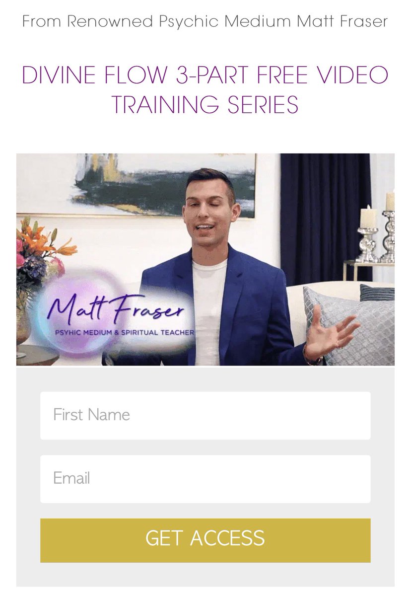 Start Learning The Secrets of Divine Flow

Get Access Here>>
meetmattfraser.com/divine-flow