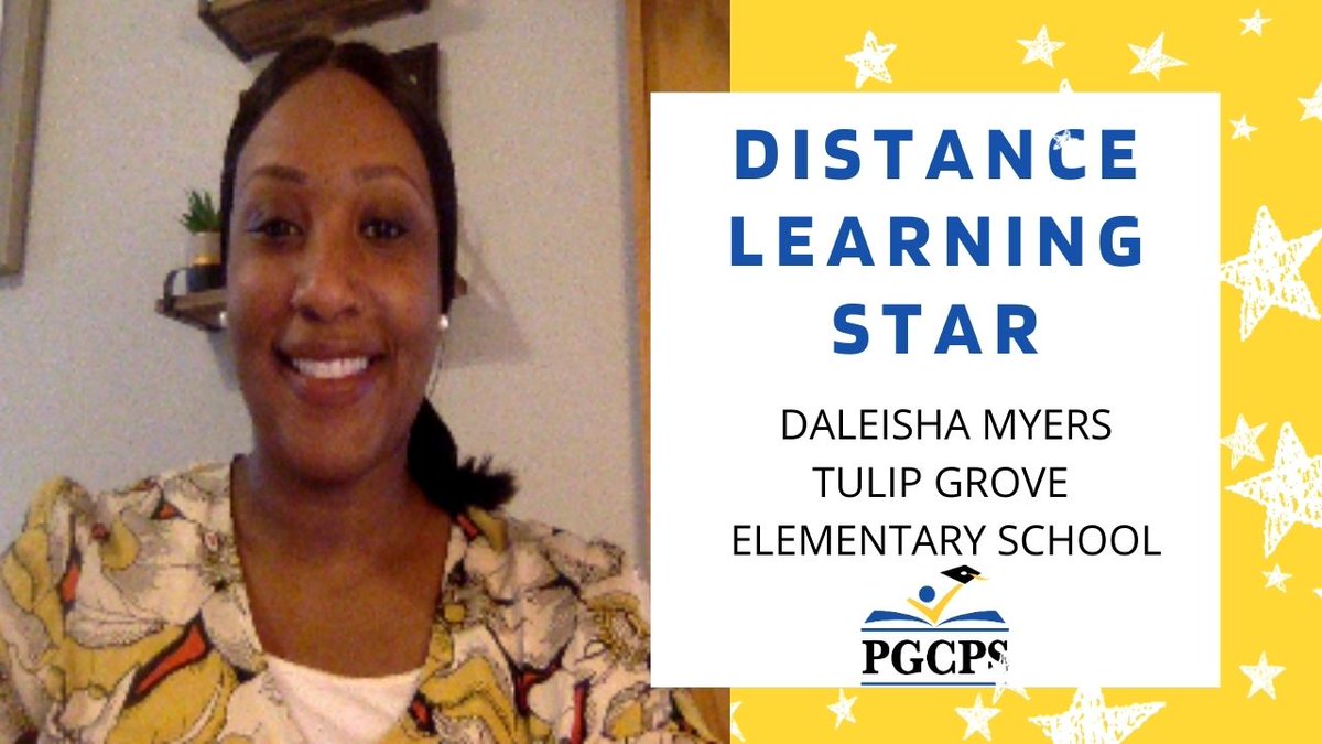 pgcps's tweet photo. Today's #TeacherTuesday tip comes from our 2018 Teacher of the Year, Tulip Grove Elementary fifth grade teacher Daleisha Myers!

Mrs. Myers shares the importance of personal greetings and relationship-building to a successful virtual classroom. #PGCPSDistanceLearningStars 🍎⭐️ https://t.co/sU1UJbrepz