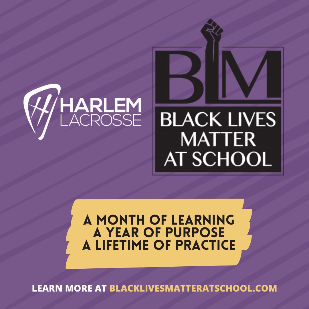 HarlemLacrosse's tweet photo. (1/3) We celebrate Black history this month and every month. Harlem Lacrosse is using the month of February to kick start a professional development series diving deep into Black Lives Matter @ School Action Week Guiding Principles. https://t.co/uHr8uxwHp0