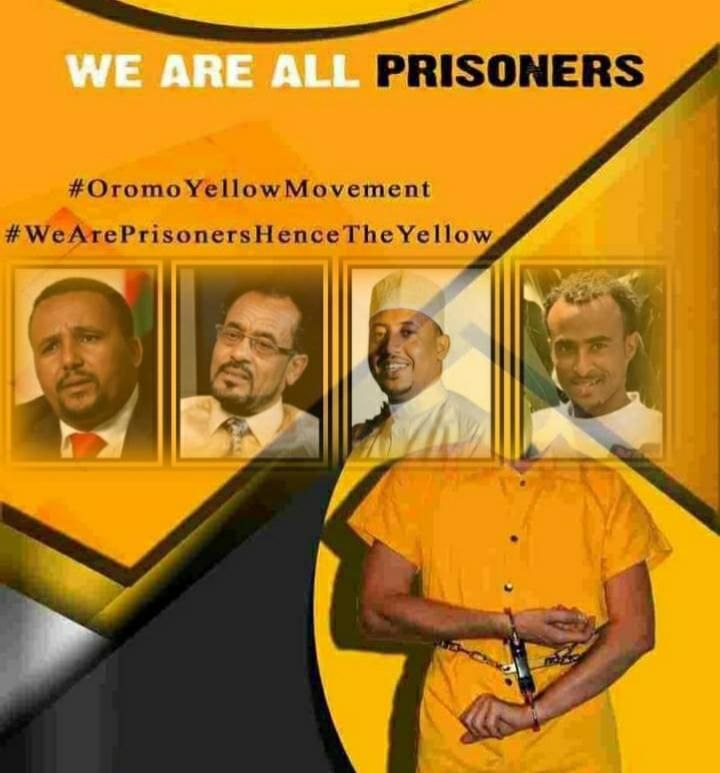 FenetFite's tweet photo. #WeAllArePrisonersHenceTheYellow #OromoYellowMovement https://t.co/6L0jc28UV9