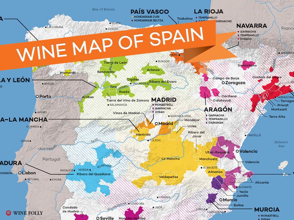 WineFolly's tweet photo. Because Spain is so diverse, it helps to get a lay of the land. Let’s explore the major wine producing areas and understand what they’re best known for. https://t.co/ORBJqoykNl https://t.co/pmKqrPDf1c