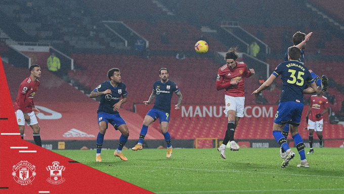 Edinson Cavani nets fourth Manchester United goal v. Southampton