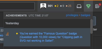 gold badge on Stack Overflow for asking a famous question (a question that has been viewed 10,000 times!)