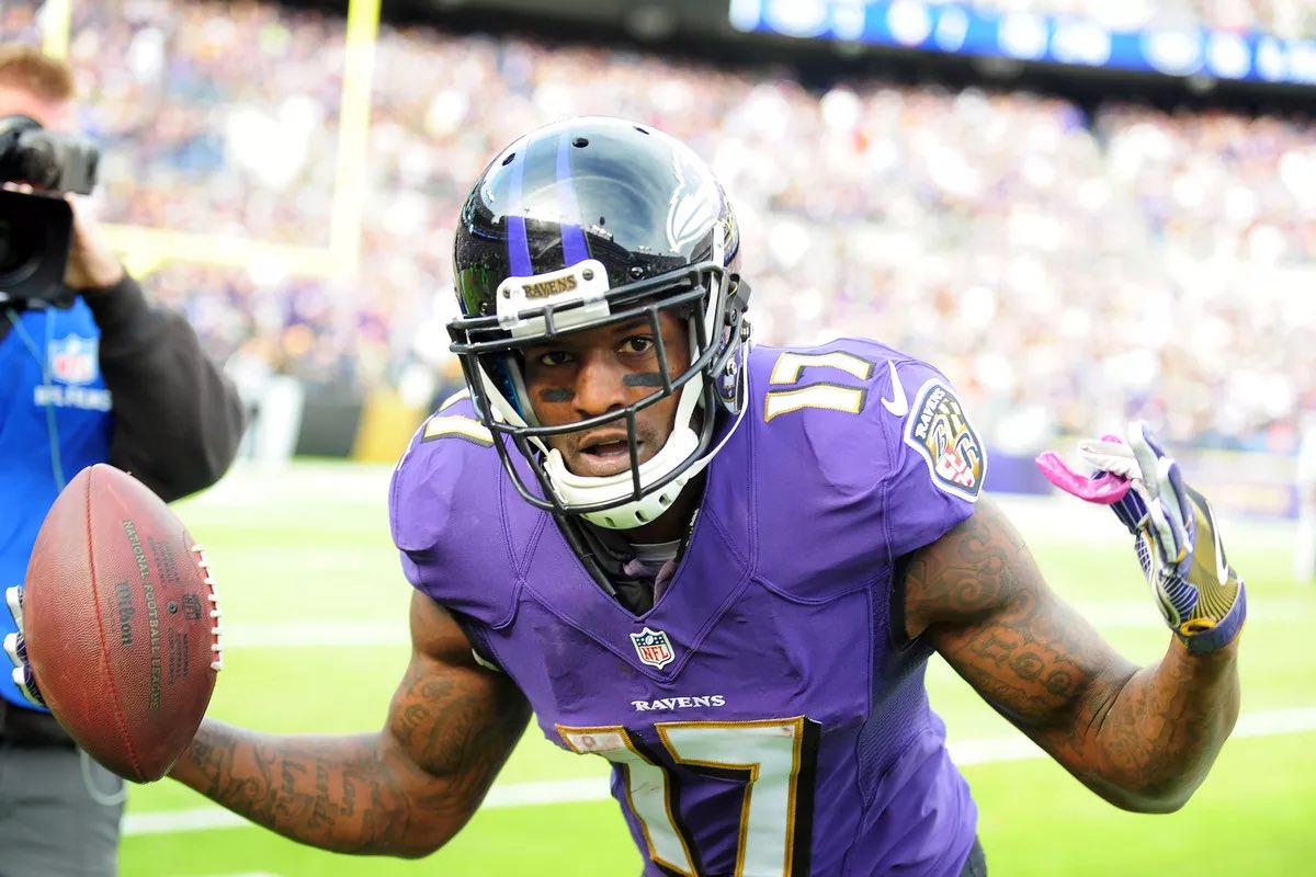 In the last decade, the Baltimore Ravens have only had 3 seasons where a receiver posts 1,000 receiving yards. 

- Torrey Smith (1,128) 
- Steve Smith Sr. (1,065)
- Mike Wallace (1,017)