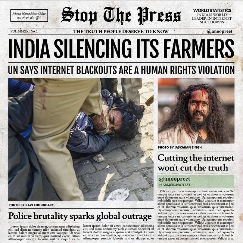 this is Ranjeet Singh, whose images went viral earlier this week. he defended himself with a sword when attacked by police in his tent, and is now in police custody recovering from his injuries. 43 others were arrested along with him at the Singhu border, one of the protest sites