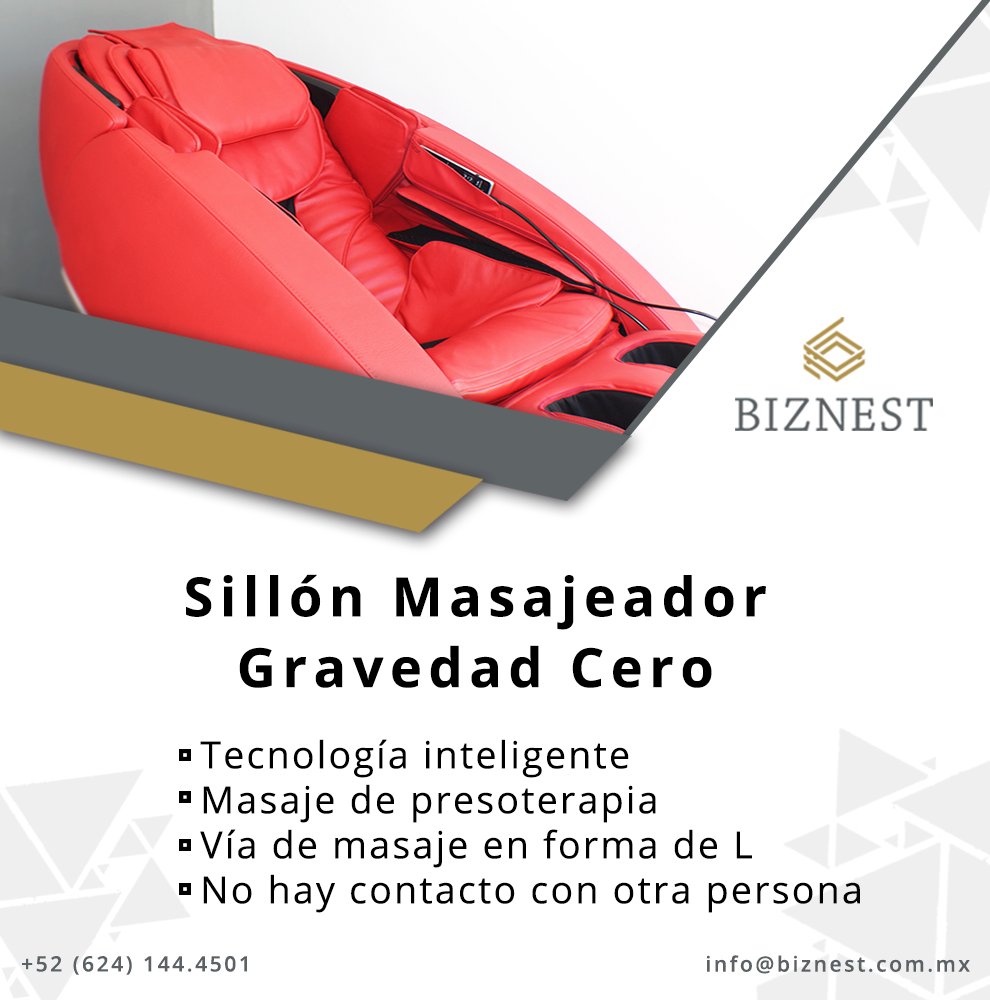 OficinasBiznest's tweet image. ¿Quieres relajarte y consentirte, pero no tienes tiempo?
.
.
Nuestro sillón 𝑴𝑨𝑺𝑨𝑱𝑬 𝑮𝑹𝑨𝑽𝑬𝑫𝑨𝑫 𝑪𝑬𝑹𝑶 🎋
será tu mejor aliado para relajar tu mente y cuerpo en minutos.
.
➡️ Información 📞 624 1444501 / 📧 info@biznest.com.mx