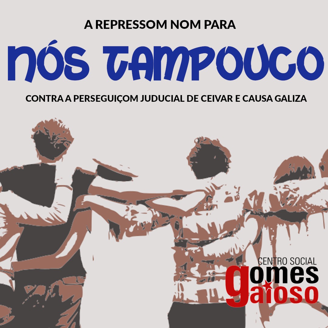 Desde o Centro Social queremos mais umha vez mostrar a nossa solidariedade com <a href="/Ceivar_OPAR/">Ceivar</a> <a href="/CausaGaliza/">Causa Galiza</a> e @JaroTodas , e rechaçar a perseguiçom judicial da que som objeto.