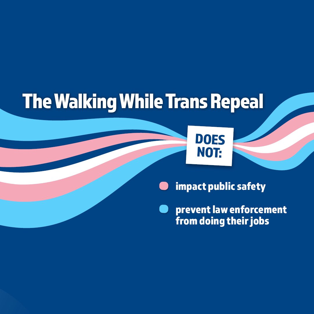 Today NYS Legislators repealed the #WalkingWhileTrans law. This was a discriminatory law that disproportionately
targeted transgender women of color, immigrants, and LGBTQ youth. We thank & honor everyone who was a part of this historic victory! 💪🏽🏳️‍⚧️🏳️‍🌈