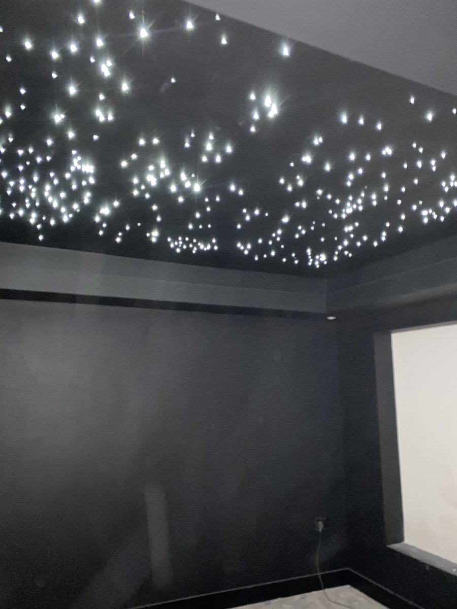 Not every day you get to paint a cinema room with star effect lights