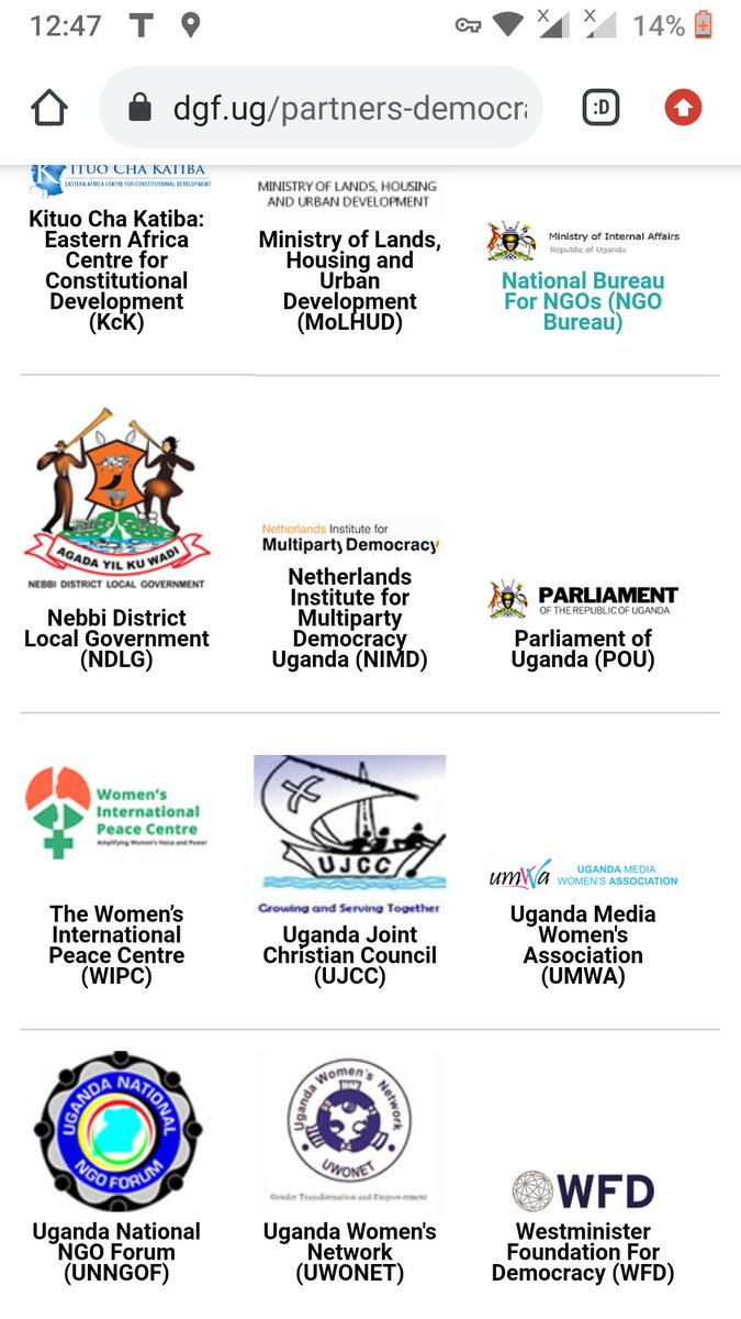 emmamutaka's tweet photo. Some of the Partner Organisations that were being supported by #DGF that has been Shut down by the NRM Commander in Chief https://t.co/hMJ8mVbLcs