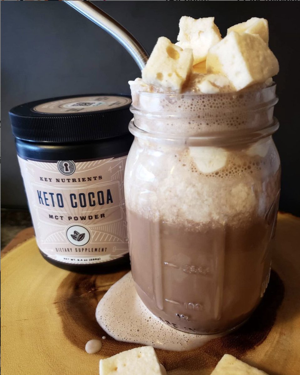 Key_Nutrients's tweet photo. Looking for the perfect winter treat!? Our delicious and creamy Keto Cocoa MCT Powder makes a rich keto friendly hot chocolate😋🍫 https://t.co/rbIjohCqAU