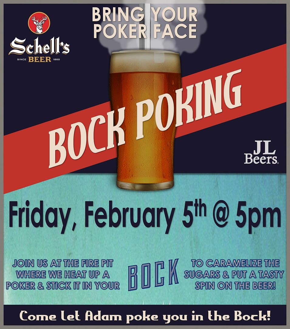What more could you possibly ask for?
#Bundleup and come on down this Friday to warm your phlanges by the fire and let the wonderful Adam #PokeYouInTheBock #jlbeers #jlbeerswf #bockpoking