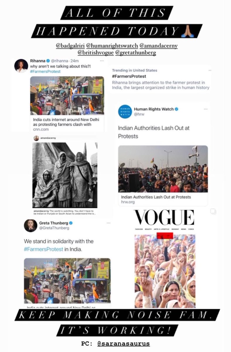MissBanga's tweet photo. HISTORIC DAY for the #FarmersProtest 🎉✊🏽 https://t.co/jp7qhux4Ko