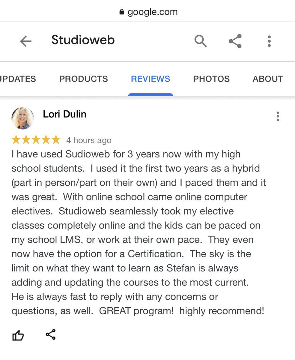 StudioWebEdu's tweet image. I especially appreciate reviews from teachers! #codecourse #pythoncourse