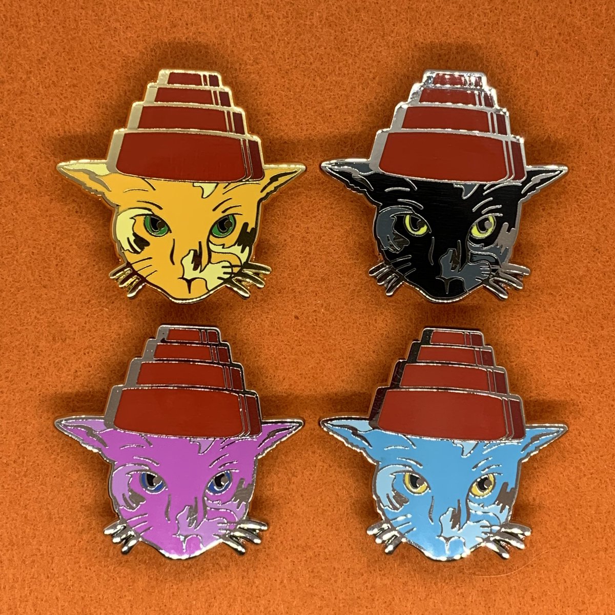 nerdmatters's tweet photo. Did you know our DEVO Cat pin is modeled after our own cat?! All color variants are now in stock!
#etsy shop link in profile.
#devo #cat #cats #devocat #pin #pins #enamelpin #enamelpins #pingame #pingamestrong #pincommunity #nerdmatters https://t.co/PSE38GROci