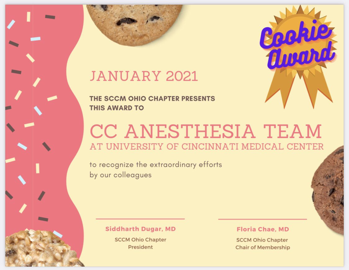 SCCMohio (@sccmohio) on Twitter photo Congratulations to the <a href="/CincyCritCare/">CincyCritCare</a> Critical Care Anesthesia Team, nominated by @CritCATNP Congratulations to the <a href="/CincyCritCare/">CincyCritCare</a> Critical Care Anesthesia Team, nominated by @CritCATNP