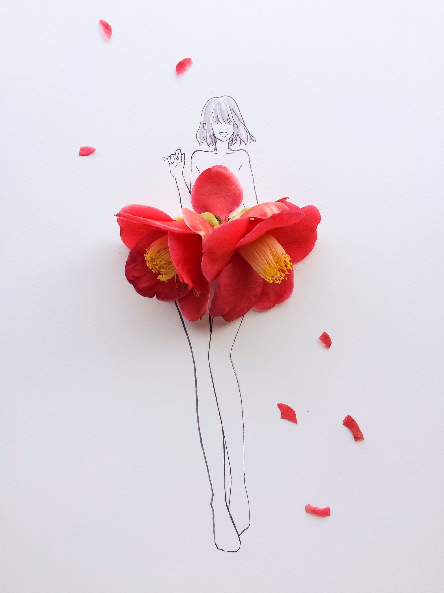 はな言葉 葉菜桜花子 新作ドレスできました きょう2月3日は 立春 のり巻きの日 大豆の日 乳酸菌の日 絵手紙の日 不眠の日 大岡越前の日 神社本庁設立記念日 誕生花は赤い椿 花言葉は 控えめな素晴らしさ 気取らない優美さ T Co Ajrc3c4gcc
