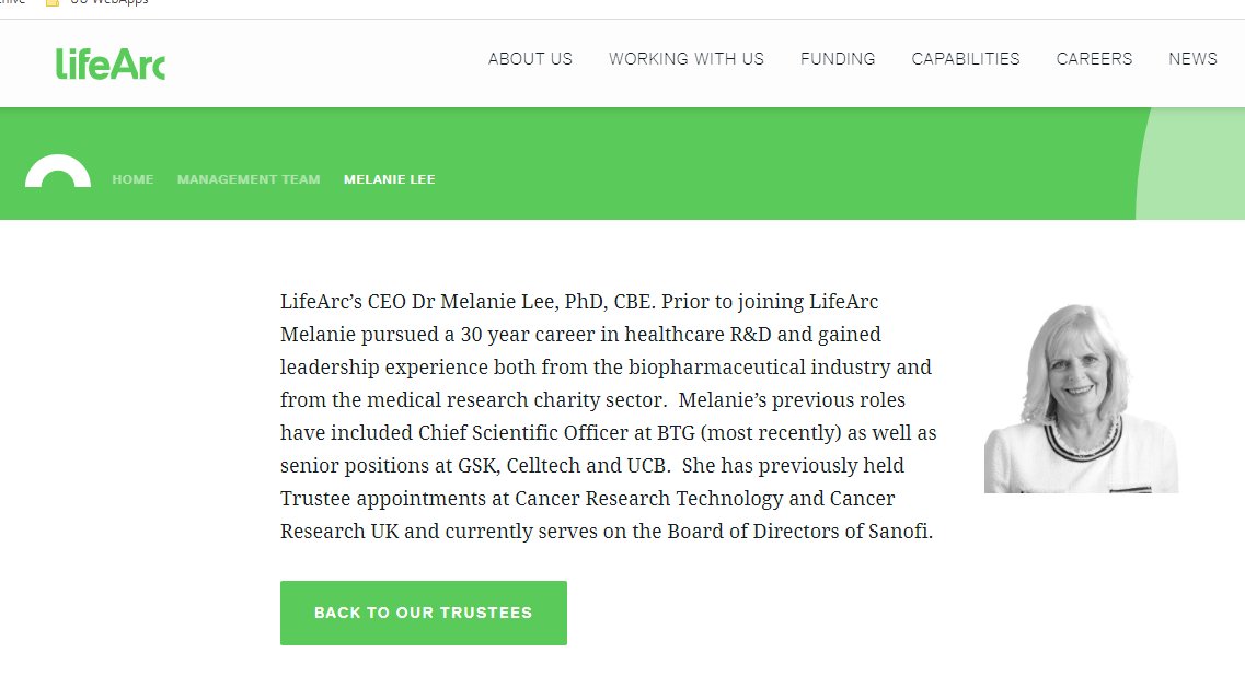  #EVG The board at Life Arc are very experienced with their CEO having decades of the experience in Research and Development at major Pharmaceutical giants all around the worldCurrently sitting on the board of directors at Sanofi valued 98BILLION