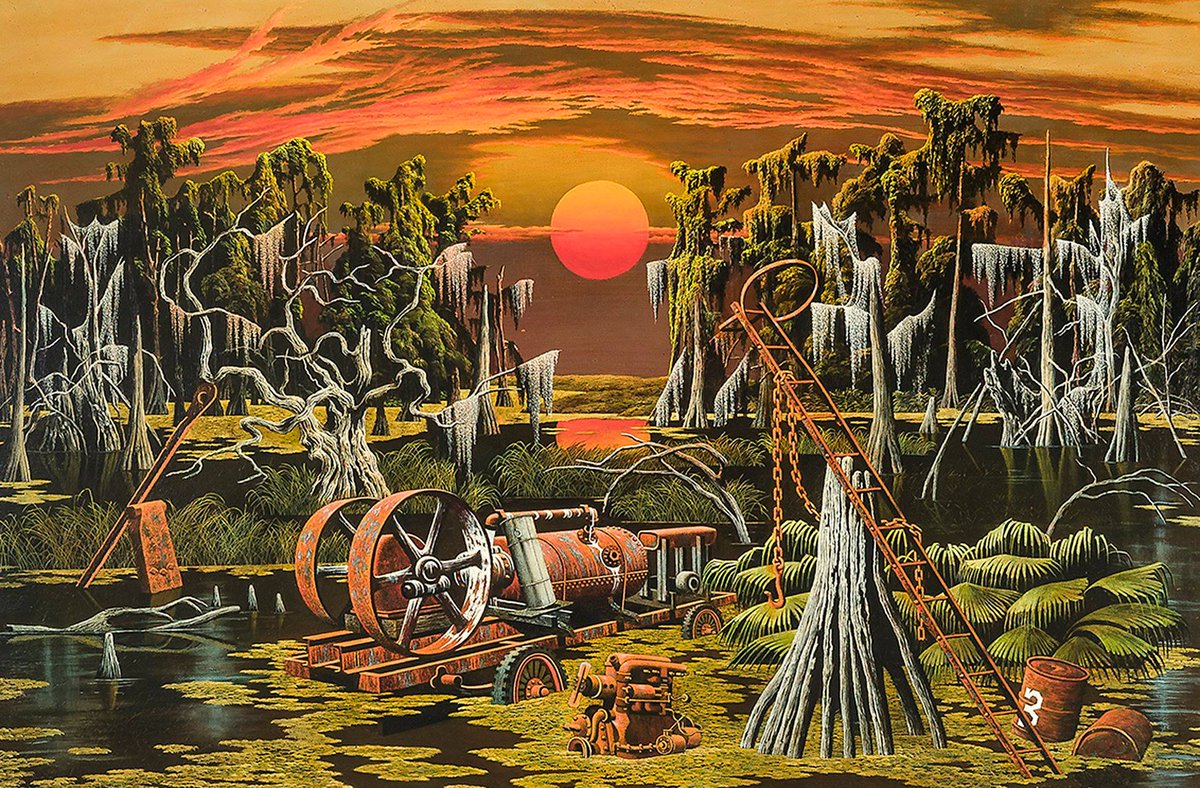 rabihalameddine's tweet photo. John Rogers Cox, Swamp
1969
oil on wood panel https://t.co/nqKsCKkPRi