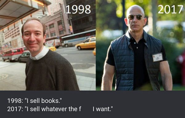 21RatesHQ's tweet photo. Still one of the best Meme's out there... 

What does 2021 Jeff Bezos look like after stepping down from Amazon Today?

🚨$100 Pounders Cash Giveaway for funniest meme depicting Jeff TODAY🚨

Deadline 9pm EST Tonight

#JeffBezos 
#BezosChallenge 
#PoundingTheTable https://t.co/UHz8LXYbHx
