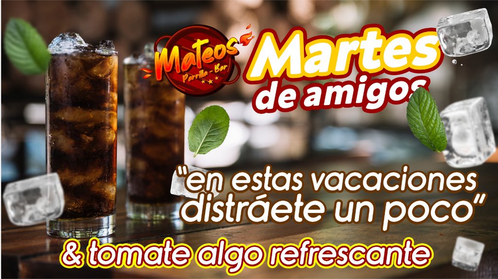 MateosBar's tweet photo. YA SALIÓ EL SOL 🌞!!  Venn, tómate unas frías y comparte con tus amigos 🍃 #YoVoyAMateos🍻🔥 https://t.co/FZdeUpgWhN