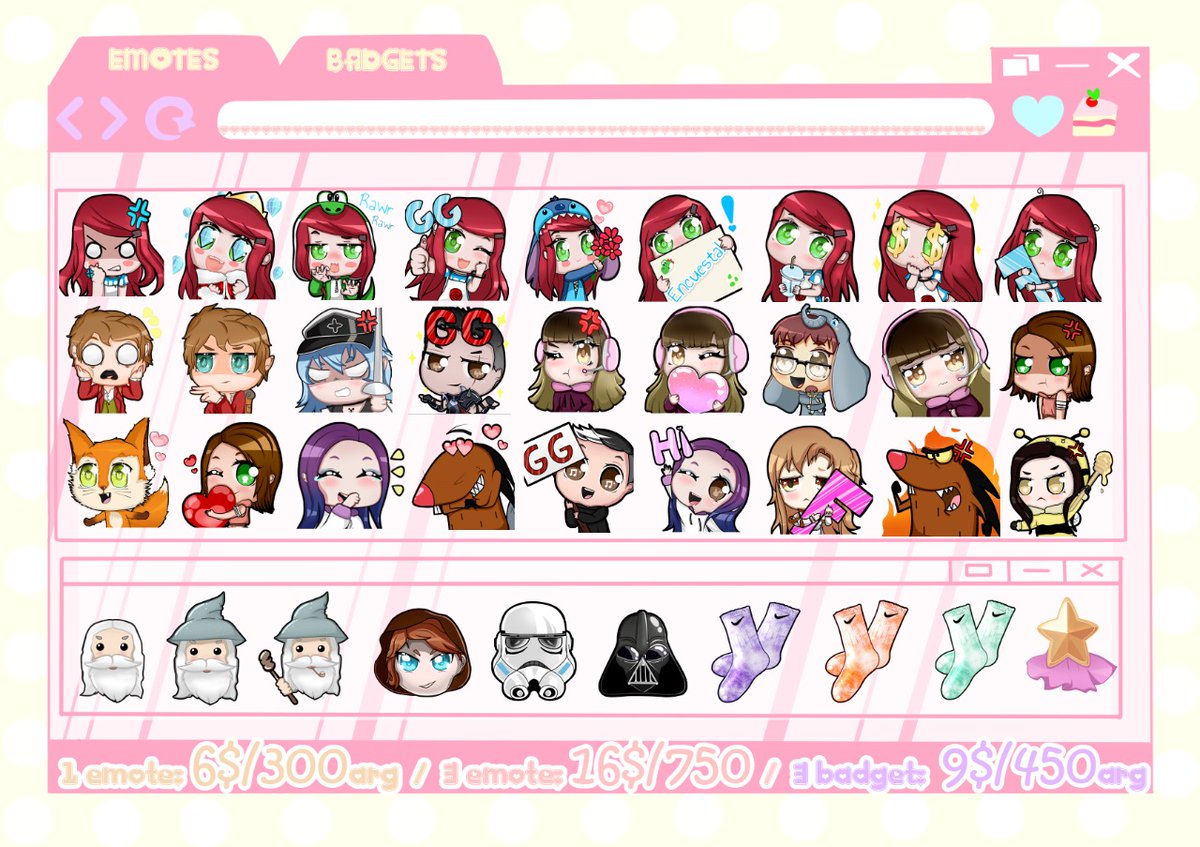 SunielPink's tweet photo. Comisiones abiertas! Commissions Open! 
Emotes,badgets,overlays, chibis and more!
Eng : if you're interested, talk to me by private message 

🌸Tik tok: https://t.co/m9Y8zHYLSX
🐰Wep :https://t.co/PejTl31GrZ
🍙Youtube: https://t.co/VfM5M3PNlj
                     Some examples 👇 https://t.co/ErGFgezJDY