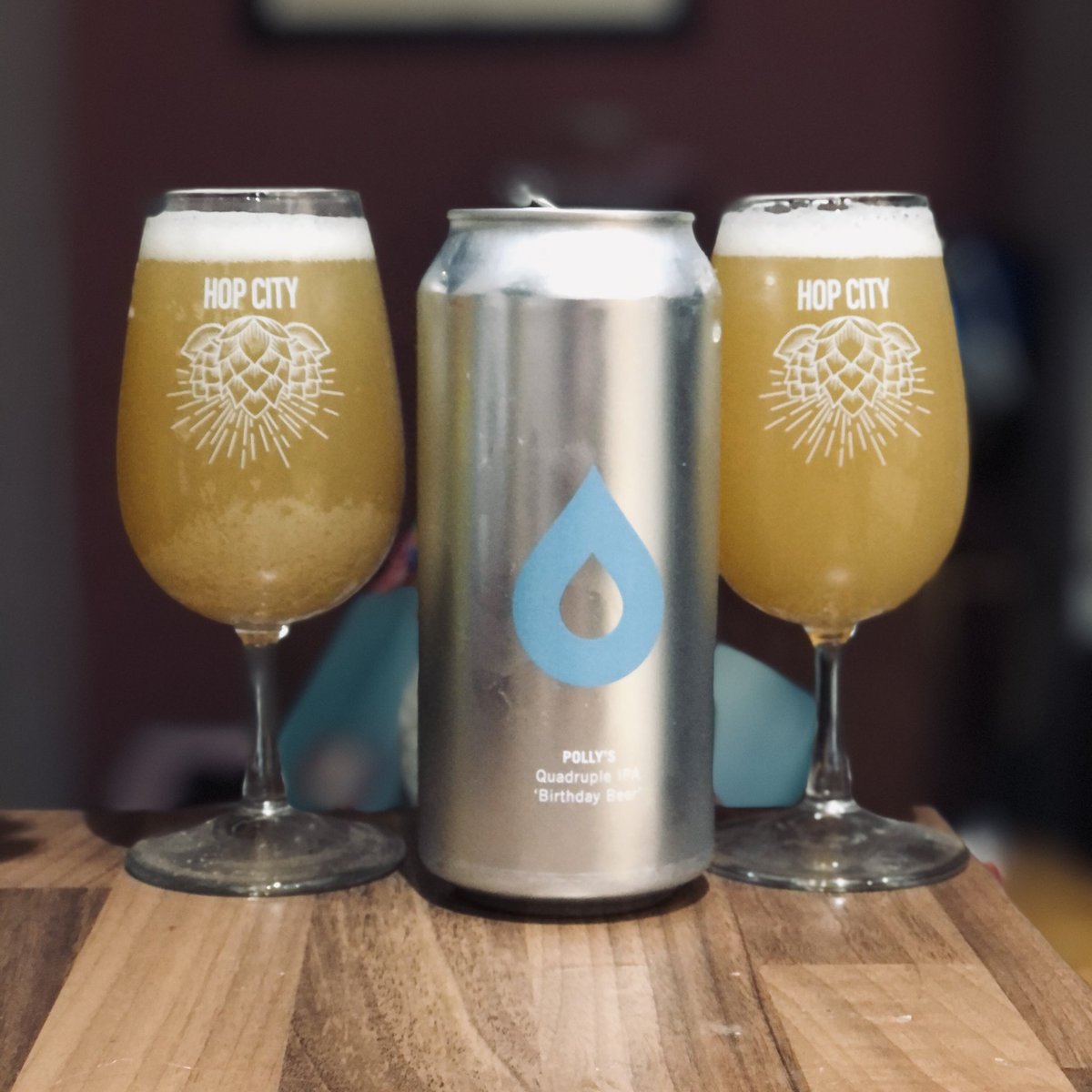 GammonBaron's tweet photo. Either another can of 9.5 gallons of a West Leeds pils or another quad IPA.
@pollysbrewco Birthday Beer (13.0%) Iechyd da! #CraftBeerAfterHours https://t.co/56ZrmlAjKY