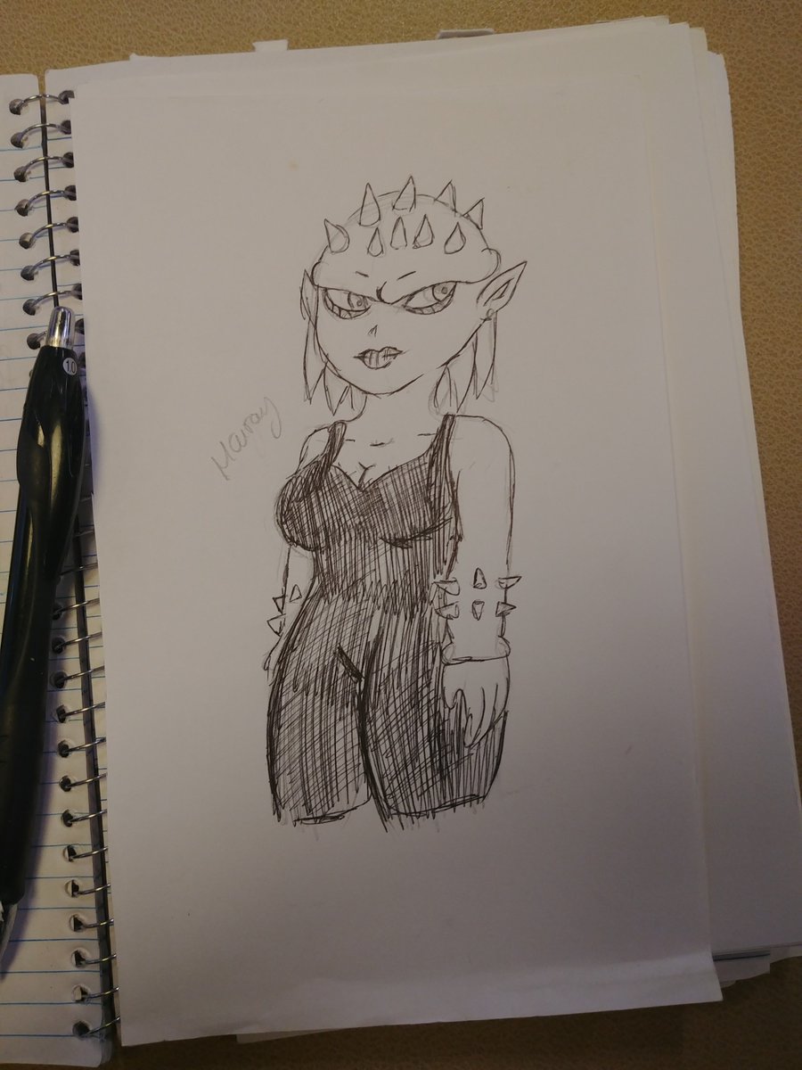 Melissa98599618's tweet photo. started to doodle a sister for our beloved pink alien Dodoria 
named her maray kinda gonna make her a bitch to her older sister making her life hell 

#Dodoria #sister #dragonballoc #dragonballfc #dragonballsuper #sketch #penart #pensketch https://t.co/CtuDSVU1XI