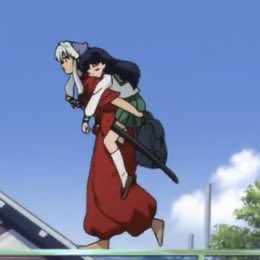 inuyasha carrying kagome: a thread 