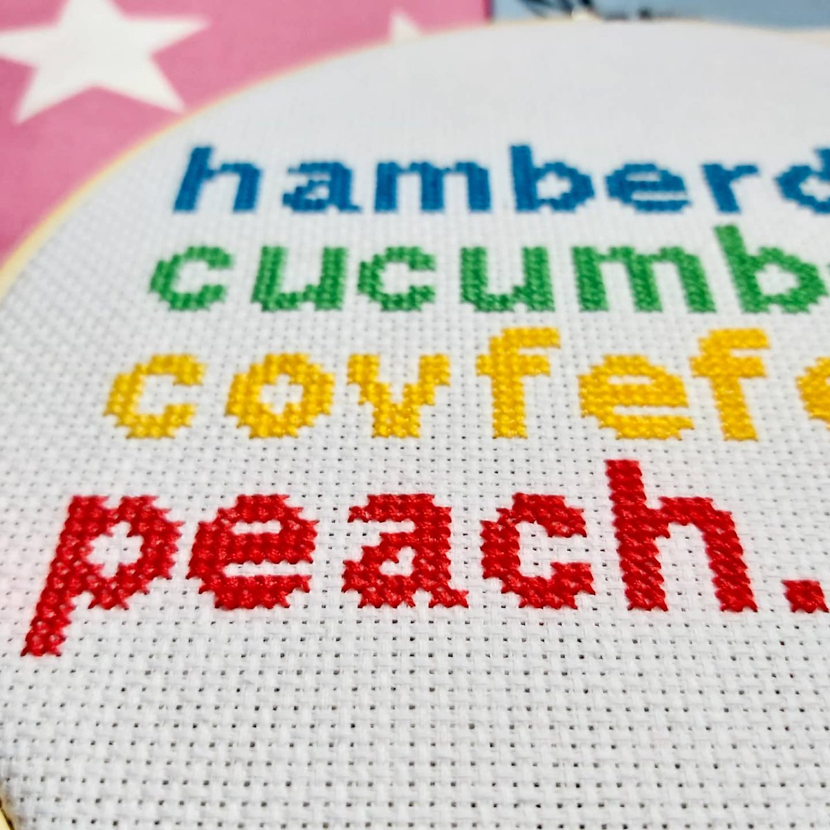 Saving my favourite piece from this update for last...! 😅

Not your average shopping list 😉 
Inspired by such cock ups as "hamberders", "press covfefe",  "lasting peach" (or two of them...😏), and some sort of random tirade about cucumbers.... 🥒

embRUDEry.co.uk