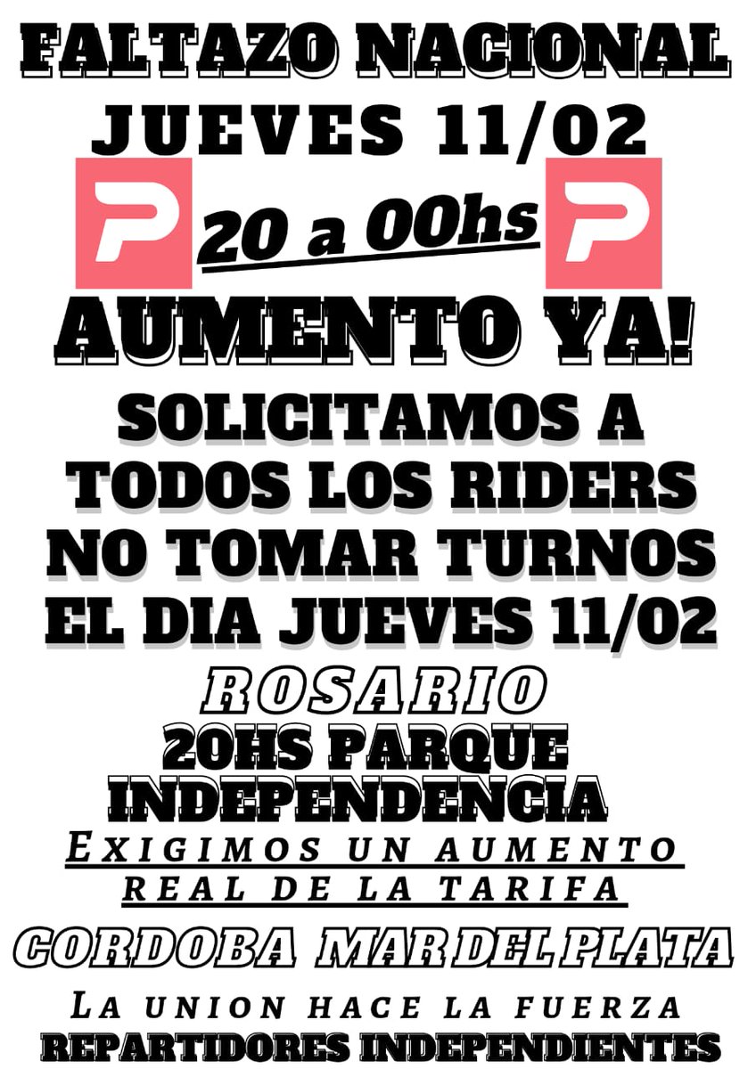 RepartidoresIR's tweet image. La Asociación Repartidores Independientes Rosario apoya la lucha por el aumento a los compañeros.
#Rosario @pedidosya @deliveryherocom