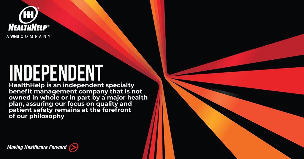 HealthHelp's tweet image. HealthHelp is an independent specialty benefit management company that is not owned in whole or in part by a major health plan assuring our focus on quality and patient safety remains at the forefront of our philosophy. Learn more here: bit.ly/3j9MUOO #patientsafety