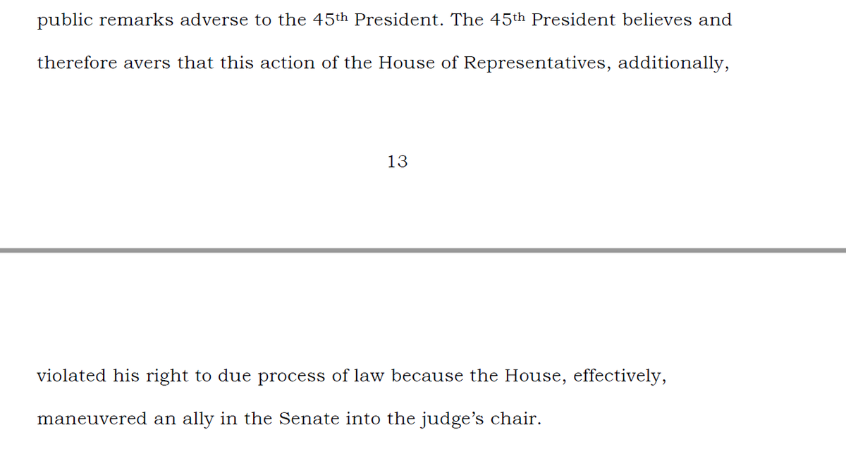 You're saying he's not the President and you are *COMPLAINING* that the Chief Justice isn't presiding? Good grief, use that as part of the argument. That's the universe throwing you a softball question from the bench and you're fighting the question.