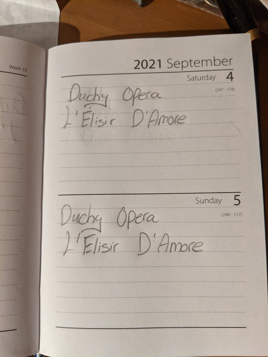 Must admit, it feels as bit strange putting new engagements in the diary after spending 10 months scribbling them out.