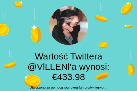 VlLLENl's tweet photo. Moja wartość na Twitterze to: €433.98

znajdź swój z https://t.co/l3oNZ1hl0B

⠀ https://t.co/Xx4sVQJhq4
