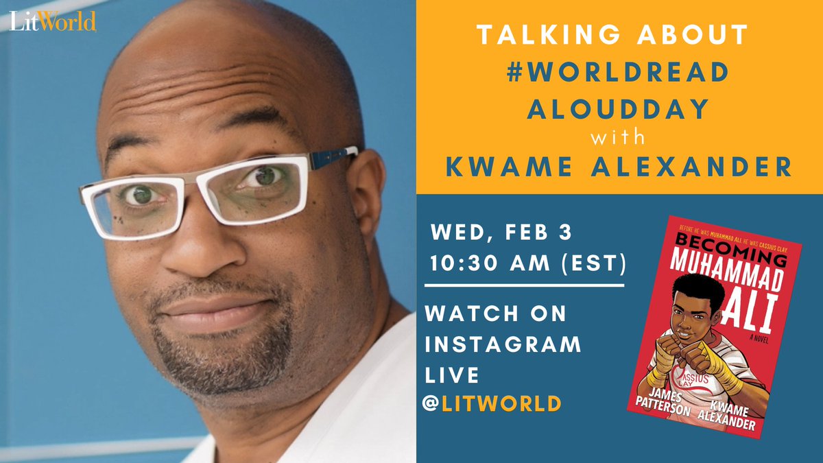 It's the final countdown!🎶 #WorldReadAloudDay starts tomorrow, and we're kicking the day off at 10:30am(EST) on IG Live (<a href="/litworld/">Peter</a>) with a read-aloud ft. <a href="/kwamealexander/">Kwame Alexander</a>! 🥳 

Stay tuned for more special events, guests, &amp; giveaways throughout the day, and get ready to #read! 🎊