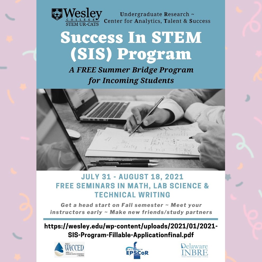 WC_SIS_Program's tweet image. Will you be a college freshman or sophomore this Fall? Attend our FREE SIS Summer bridge program to help you get ahead. Register now&amp;gt;&amp;gt;Click wesley.edu/wp-content/upl…