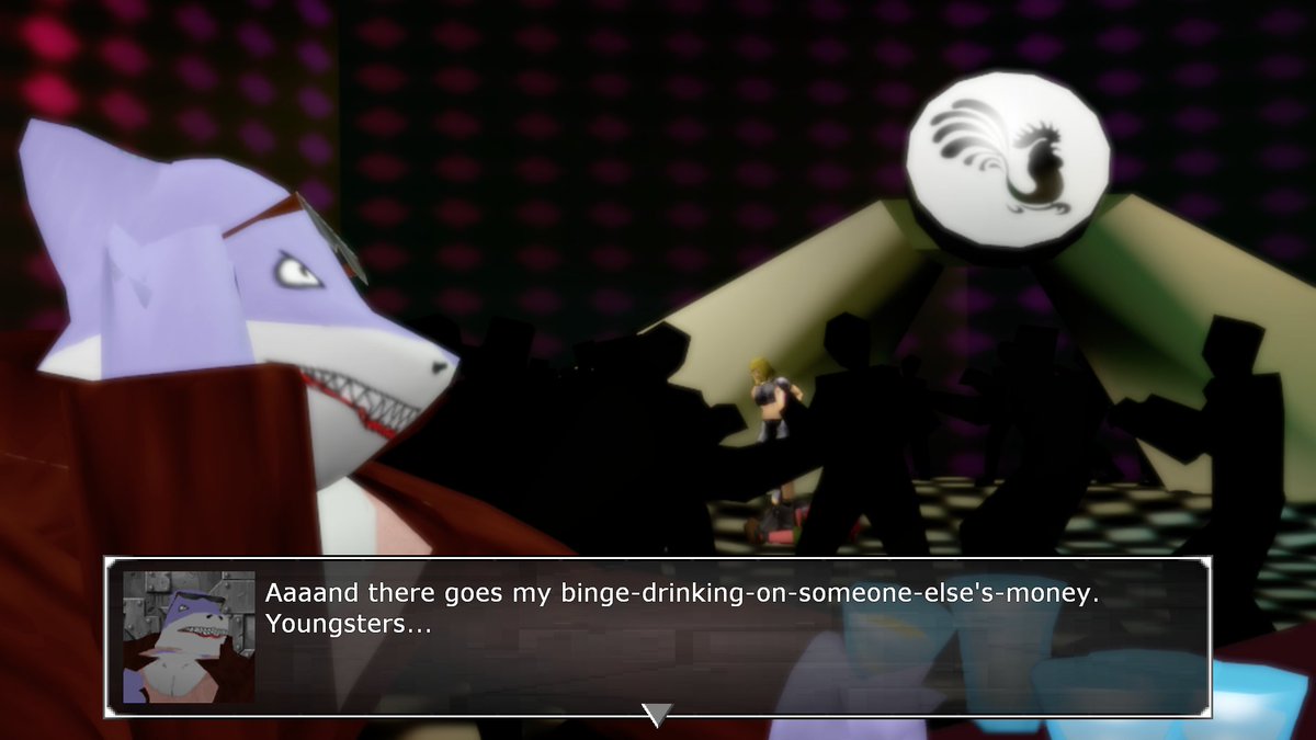 Since many *other* devs have replied, is it fair if I introduce my game too, for those who don't know me yet? Schwarzerblitz is a 3D low-poly game inspired by Tekken&Soulcalibur. With an American lobster wrestler. And a drunken sharkman. And, huuuh, a velociraptor with a minigun.