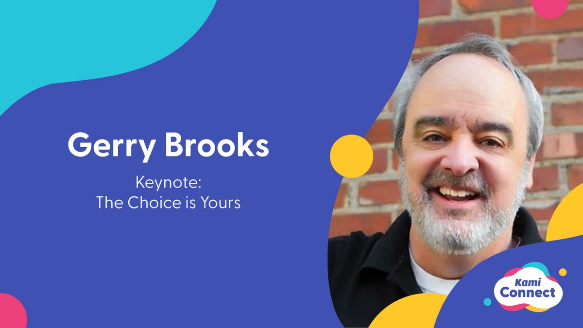 We are stoked to announce the one and only Gerry Brooks (<a href="/gerrybrooksprin/">gerry brooks</a>) is our Keynote speaker for #kamiconnect. 

Gerry is a principal, author, father, and passionate public speaker whose work focuses on encouraging and helping teachers improve their instructional abilities.