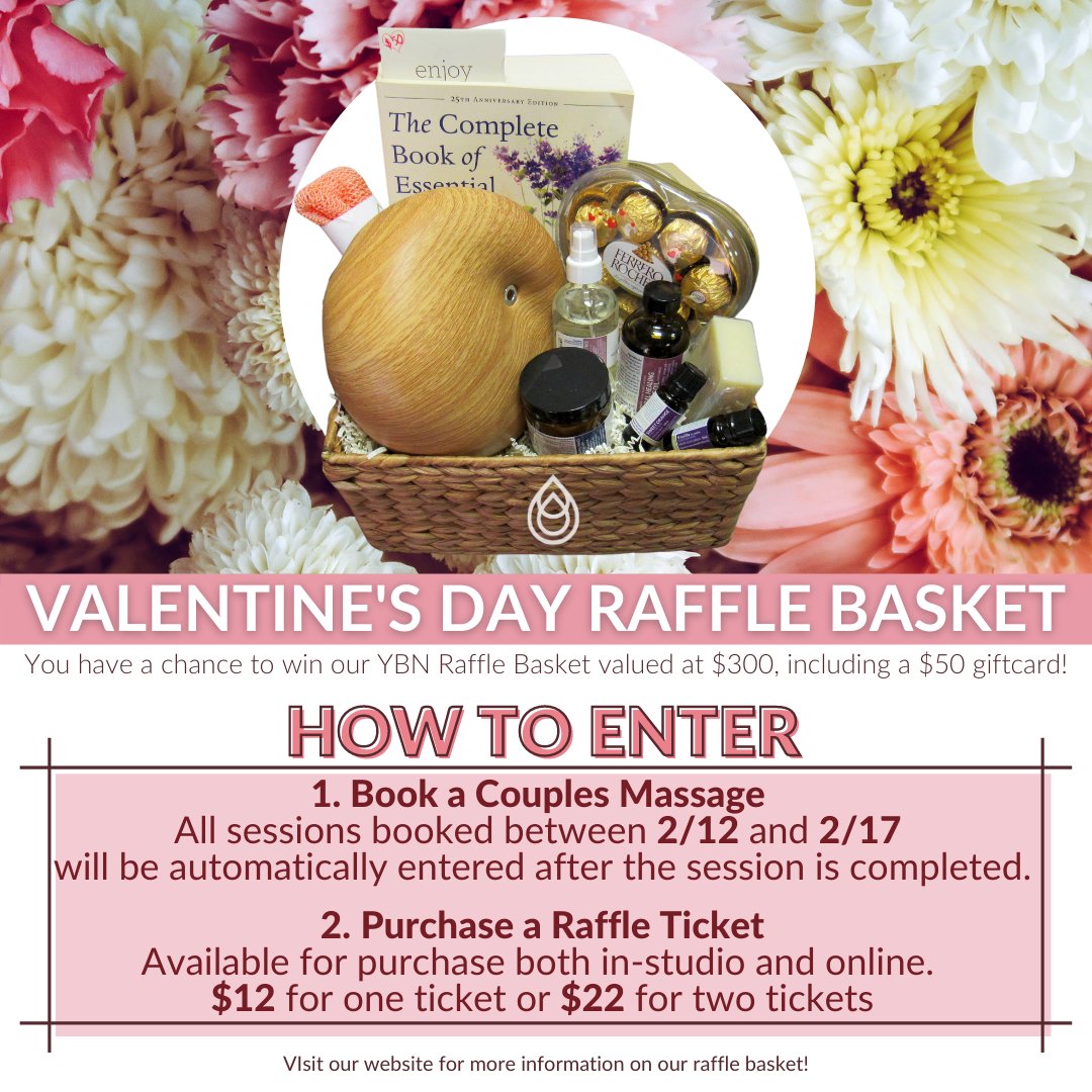 yourbodyneeds's tweet image. Book your couples appointment by calling or emailing the studio! 

Or purchase your ticket to enter into our raffle drawing!
bit.ly/YBNValentinesR…

#annapolis #massage #massagetherapy #aromatherapy #holistic #facials #skincare #yourbodyneeds #dc #dmv #valentinesday