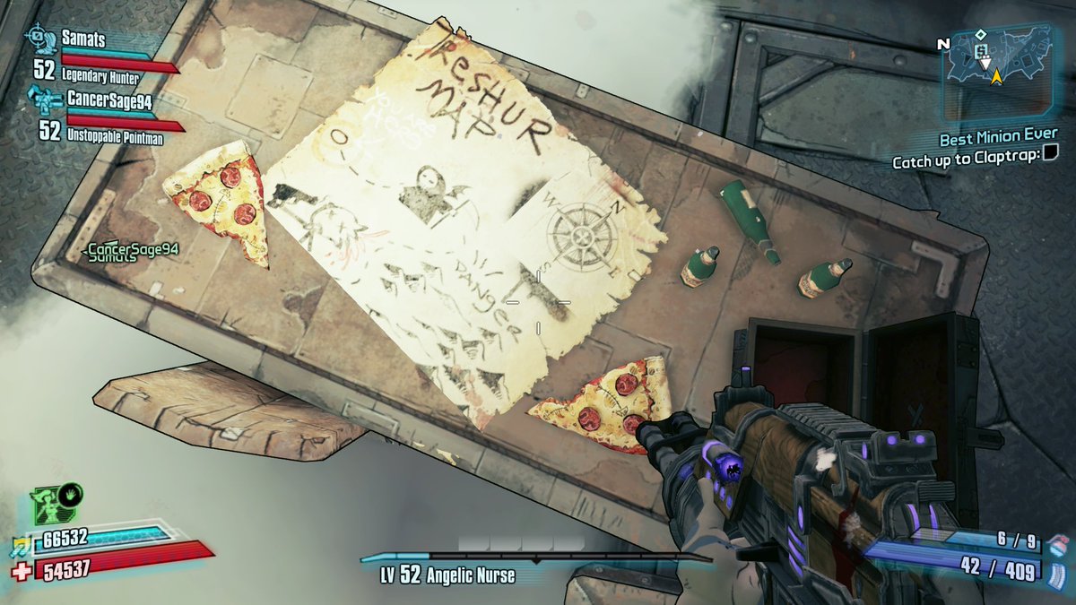 Cheerfulanne's tweet photo. I never share my screen captures and I game A LOT, so imma try.
Here are two favs from Borderlands
@2K @borderlands
#claptrap #borderlands #peesha #claptrapwashere #girlgamer #map #graphics #screencapture #gamer #xbox #XboxOne https://t.co/XooPbWslP1