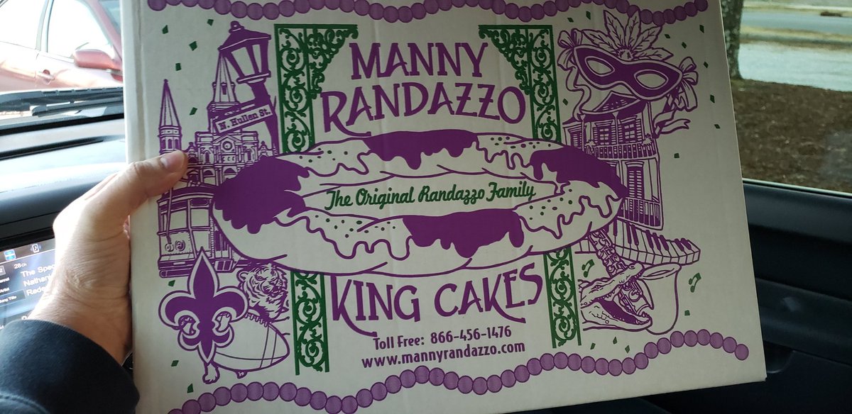 So happy to get this <a href="/Manny_Randazzo/">Manny Randazzo King Cakes</a> King Cake <a href="/ExploreTheCamp/">The Camp at MidCity</a> The best King Cake and being taken care of by The Camp.